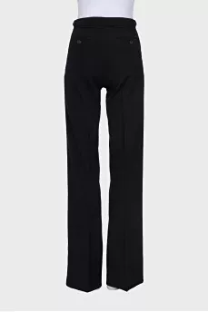 Classic cut wool trousers