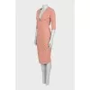 V-neck dress with zip at the back