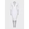 White dress with a zipper on the back