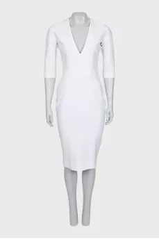 White dress with a zipper on the back