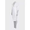 White dress with a zipper on the back