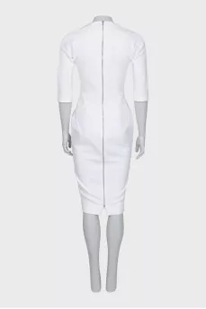 White dress with a zipper on the back