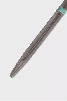 Silver pen with blue ink