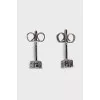 White gold earrings with diamonds