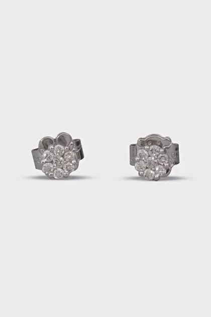 White gold earrings with diamonds