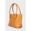 Brown leather bag