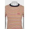 Striped T-shirt with patch pocket