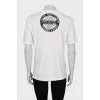 Straight white t-shirt with print