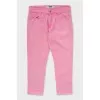 Cropped Pink Jeans