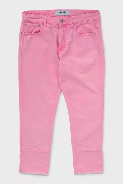 Cropped Pink Jeans