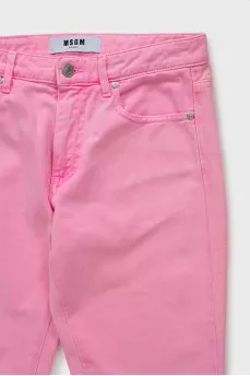 Cropped Pink Jeans