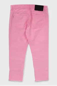 Cropped Pink Jeans