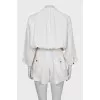 Jumpsuit with shorts and long sleeves