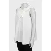 Loose blouse with decorative ties