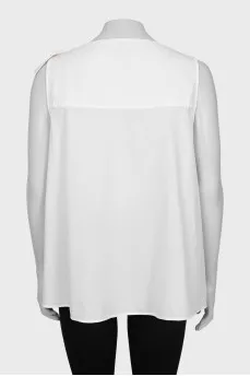 Loose blouse with decorative ties
