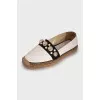 Espadrilles with golden beads