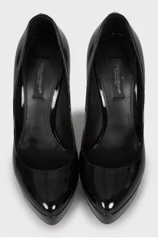 Black patent leather shoes