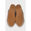 Leather espadrilles with textile toe