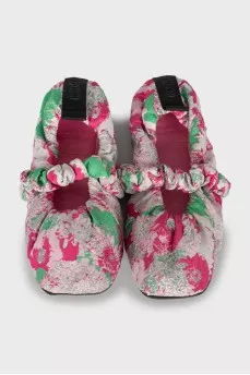 Soft ballet flats in floral print