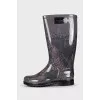 Rubber boots with print