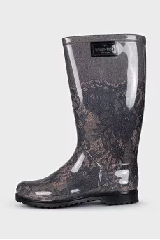 Rubber boots with print