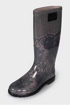 Rubber boots with print