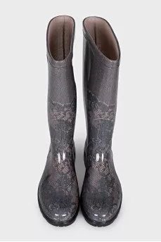 Rubber boots with print