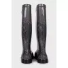 Rubber boots with print