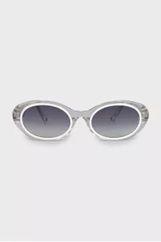Transparent sunglasses with logo