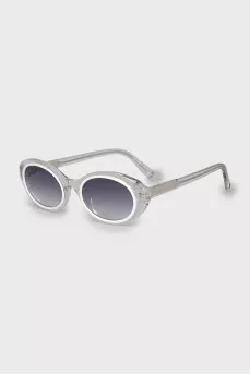 Transparent sunglasses with logo