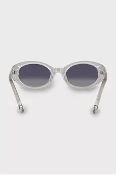 Transparent sunglasses with logo