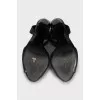 Black leather sandals