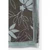 Scarf with floral print trim