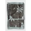 Scarf with floral print trim