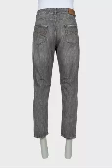 Чоловічі сірі джинси straight fit