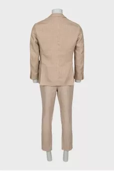 Men's Striped Linen Suit
