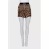 Animal Print Silk Shorts