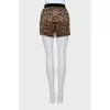 Animal Print Silk Shorts