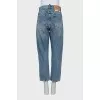 Tapered fit button down jeans