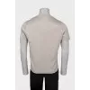 Men's beige t-shirt with embroidered logo