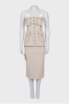 Corset and skirt suit