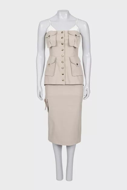 Corset and skirt suit