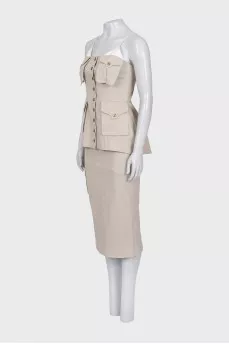 Corset and skirt suit