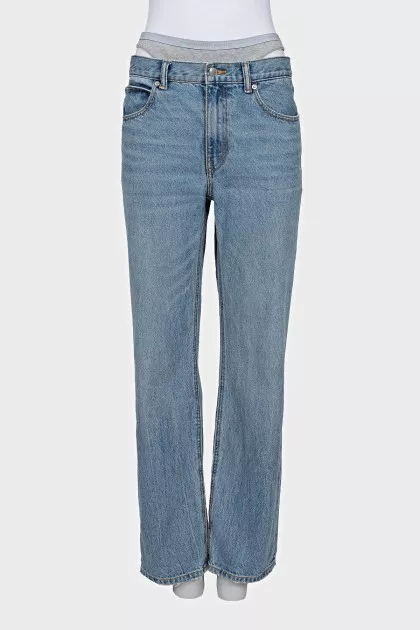 Straight cut low waist jeans