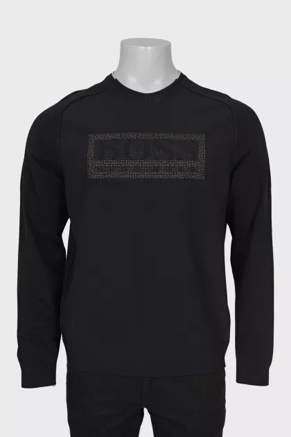 Men's black sweatshirt with print