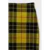 Straight cut woolen checkered skirt