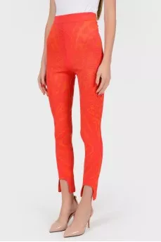 Bright leggings with transparent inserts