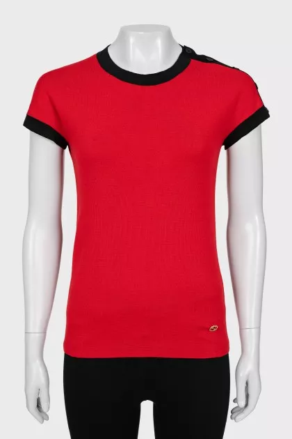 Red wool t-shirt