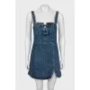 Denim sundress with bows