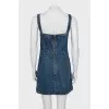 Denim sundress with bows